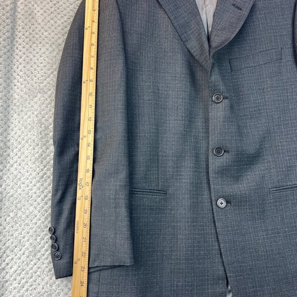 Vintage Bill Kaiserman Mens Blazer Micro Check Super 110 Worsted Wool Jacket 41R - Picture 12 of 16